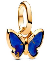 PANDORA - Ciondolo Charm Mini Farfalla Blu 763825C01 - Lyst