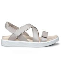 Ecco - Weiche Sandalen Mit Gekreuztem Riemen - Lyst