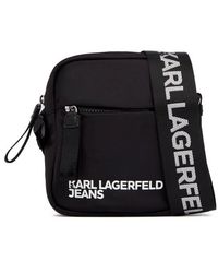 KARL LAGERFELD - Umhängetasche Aus Nylon Mit Klj-Logo - Lyst