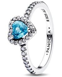 PANDORA - Ring Mit Erhabenem Herzmotiv 198421C10 - Lyst