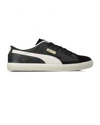 puma basket black white