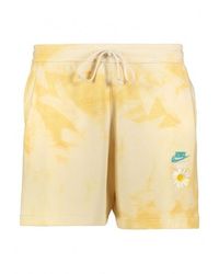 Nike French Terry Shorts in Yellow for 