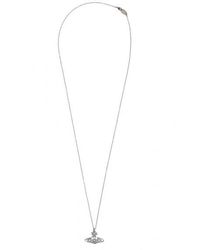 Vivienne Westwood Thin Lines Flat Orb Pendant - White