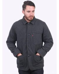 levis engineers coat black