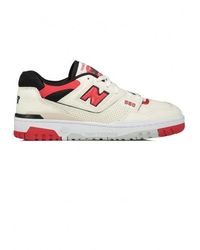 New Balance Sea Salt And Red 550 Trainers Men - White