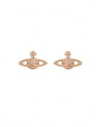 small rose gold vivienne westwood earrings