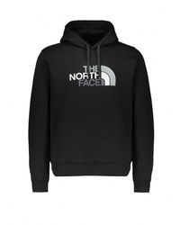 The North Face Cotton Drew Peak Hoodie Large Logo In Burgundy in Black for  Men | Lyst
