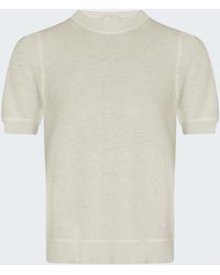 Allude - Cashmere Short Sleeve Crew - Lyst