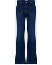 PAIGE - Leenah Wide Jean With Patch Pockets - Lyst