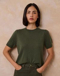 Allude - Cashmere Short Sleeve Crew - Lyst