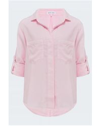 Bella Dahl Split Back Button Down Shirt - Pink