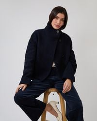 Harris Wharf London - Cropped Funnel Neck Jacket - Lyst