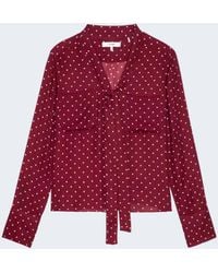 FRAME - The Modern Tie Blouse - Lyst