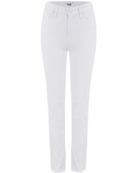 PAIGE Hoxton Straight Ankle Jean In Crisp White