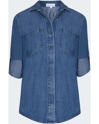 Bella Dahl - Split Back Button Down Shirt - Lyst