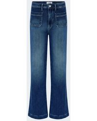 PAIGE - Leenah Wide Jean With Patch Pockets - Lyst