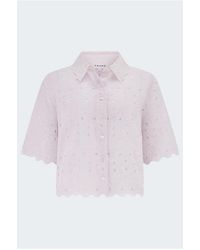 FRAME - The Paisley Eyelet Shirt - Lyst