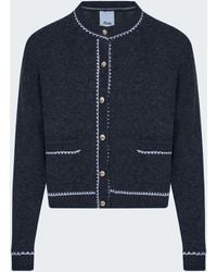 Allude - Braid Trim Cardigan - Lyst