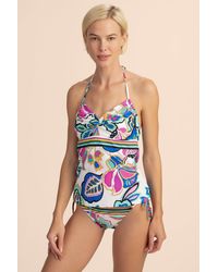 Ensemble De Bain Tankini Trina Turk Paradise Taille 2 - Motif Plume Multicolore - Neuf Avec étiquettes