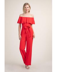 trina turk red jumpsuit