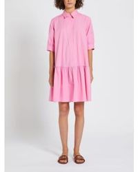 Marella - Vestido corto rosa con falda escalonada - Lyst