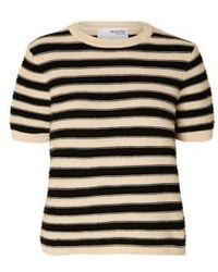 SELECTED - Dora Knitted Top Birch/ Xs - Lyst