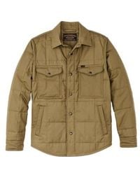 Filson - Cover Cloth Quilted Jac Shirt Drab - Lyst