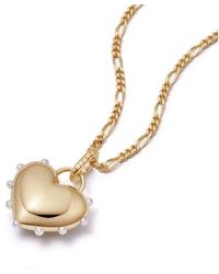Daisy London - Shrimps Chubby Heart Necklace Plated - Lyst