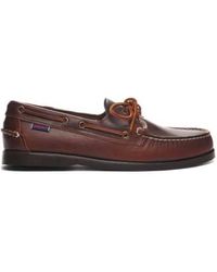 Sebago - Docksis Portland Cilued Leather Boat Chaussures - Lyst