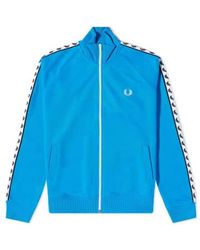 Fred Perry - Taped Track Jacke Kingfisher - Lyst