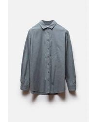 Hartford - Brushed Cotton Charlot Shirt Graphite 0 - Lyst