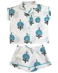 Powell Craft - Ladies Shell Print Cotton Short Pyjama Set S/m - Lyst