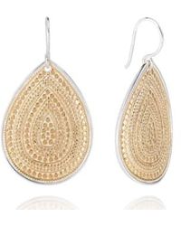 Anna Beck - Large Dotted Teardrop Earrings 1 - Lyst