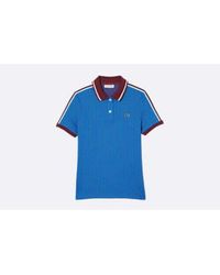Lacoste - Wmns Ribbed Collar Shirt 34 / Azul - Lyst