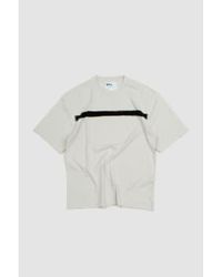 Margaret Howell - T-shirt à rayures peintes jersey mat blanc cassé - Lyst