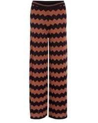 Ouí - & Brown Knitted Trousers Uk 10 - Lyst