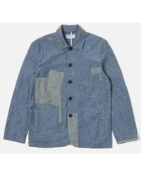 Universal Works - Patched Bakers Jacket Chambray / Hickory S - Lyst