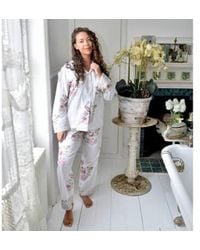 Powell Craft - And Mink Green Floral Print Ladies Pyjamas S/m - Lyst
