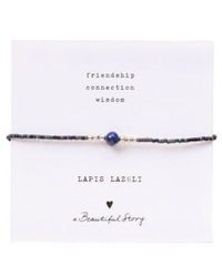 A Beautiful Story - Bl23328 Iris Card Lapis Lazuli Bracelet Sc One Size - Lyst