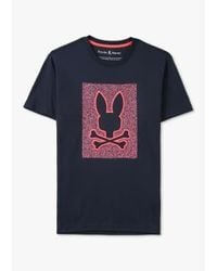 Psycho Bunny - Camiseta gráfica hombres livingston en la marina - Lyst