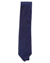 Eton - Geometric Silk Tie One Size Navy - Lyst