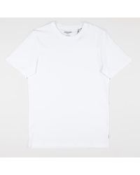 Jack & Jones - Weißer bio-baumwoll-slim fit basic t-shirt - Lyst
