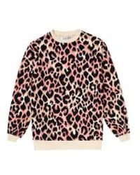 Scamp & Dude - Mixed Neutral With Shadow Leopard Oversized Sweatshirt 10 - Lyst