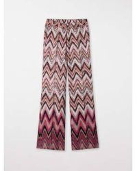Luisa Cerano - And Barolo Zig Zag Printed Trousers Uk 8 - Lyst