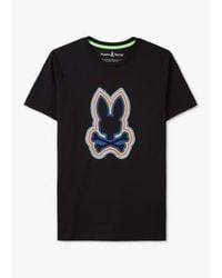 Psycho Bunny - Herren maybrook grafisches t-shirt in schwarz - Lyst