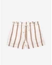 Rails - Foster coconut stripe drawstring shorts col: crème multi, taille: - Lyst