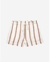Rails - Foster Coconut Stripe Drawstring Shorts Col: Cream Multi, Size: S - Lyst