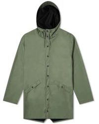 Rains - Lange Jacke immergrün - Lyst