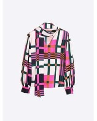 Vilagallo - Marlene Shirt , Pink, Ivory Check Printed 38 - Lyst