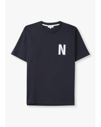 Norse Projects - Herren simon large n t-shirt in der marine - Lyst